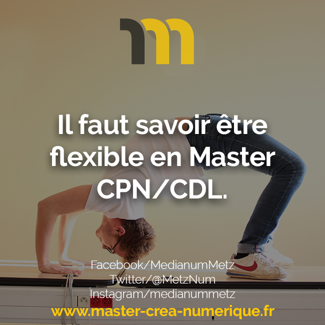 Publication fact 2 pour les réseaux sociaux du Master Création Projets Numériques.